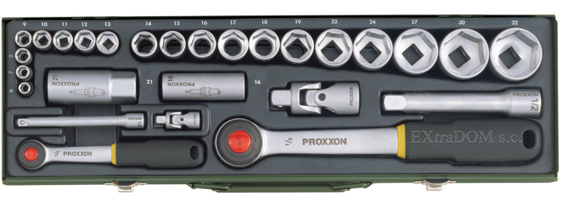 Klucze nasadowe Proxxon zestaw 29cz. dla mechaników samochodowych 23020